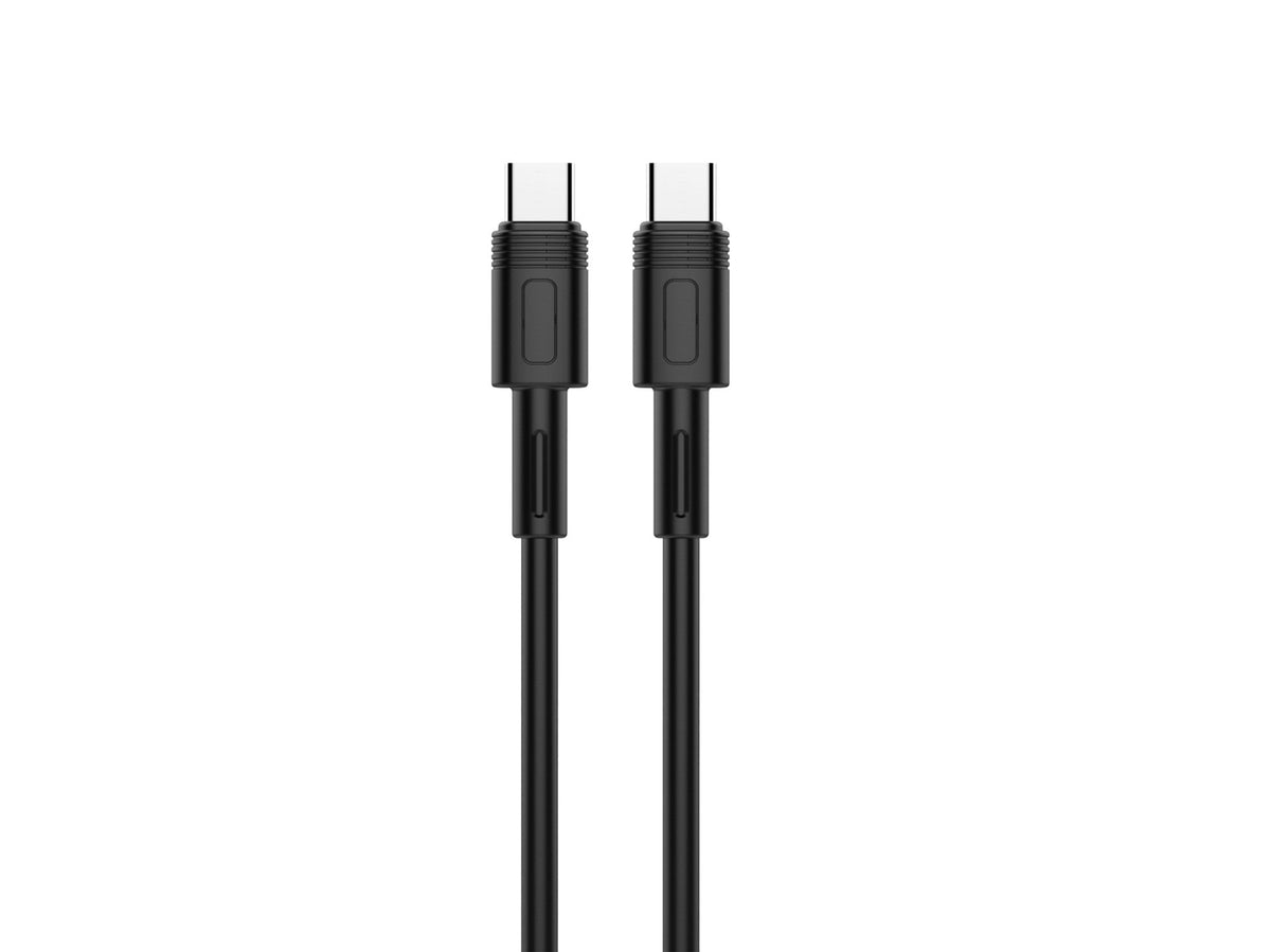 Techancy Cabo Pd De Carregamento Rápido Preto 1,5 M TB1772, Usb C Para Porta Usb C 60w/20v-3a Carregamento