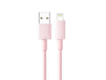Techancy Cabo De Dados Usb-Lightning cor-de-rosa TB1768, Comprimento 1m Suporta Corrente De 3A E Transferência De Dados De 480mbps,
