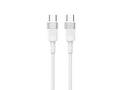 Techancy Cabo De Dados Pd 60w Branco 1m TB1792, Usb C-Usb C Suporta Carregamento Rápido E Transferência De Dados,