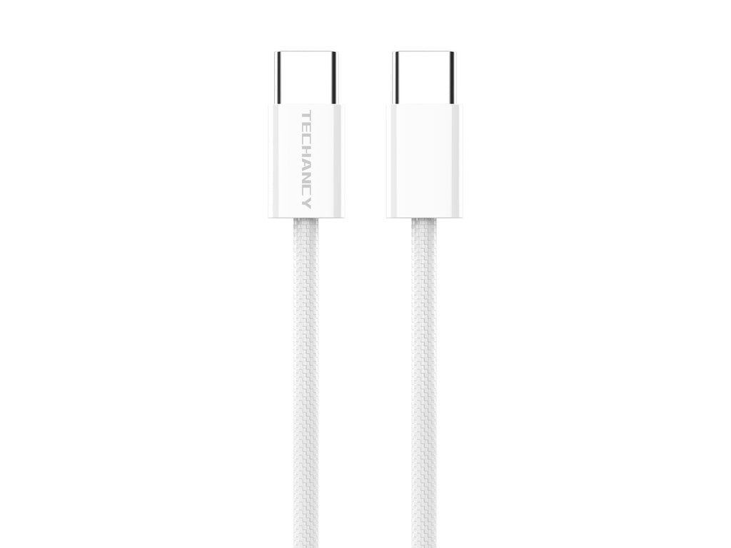 Techancy Cabo De Dados De Carregamento Rápido De 60 W Usb C Para Usb C TB1795, 2 M De Comprimento, Cabo Entrançado