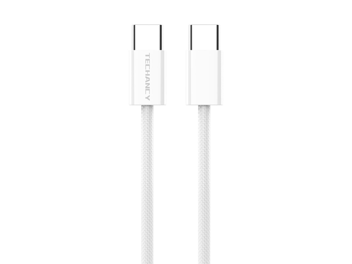 Techancy Cabo De Dados De Carregamento Rápido De 60 W Usb C Para Usb C TB1795, 2 M De Comprimento, Cabo Entrançado