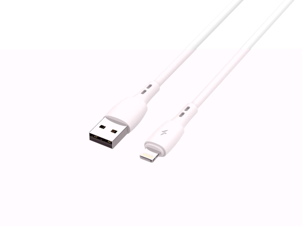 Techancy Cabo De Dados Usb-Lightning Branco TB1778, Carregamento 2,4A, 30cm Adequado Para Utilização Com Power Bank