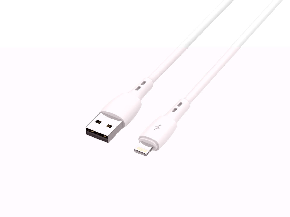Techancy Cabo De Dados Usb-Lightning Branco TB1778, Carregamento 2,4A, 30cm Adequado Para Utilização Com Power Bank