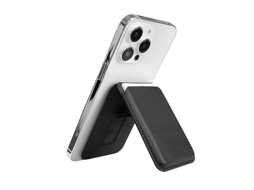 Techancy Porta Cartoes Magnetico KC2125 Suporte Dobrável Compativel com MagSafe Carteira para iPhone Preto