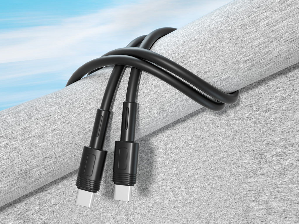 Techancy Cabo Pd De Carregamento Rápido Preto 1,5 M TB1772, Usb C Para Porta Usb C 60w/20v-3a Carregamento