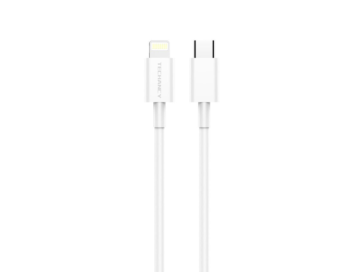 Techancy Cabo De Dados De Carregamento Rápido Pd De 18 W 1,2 M TB1680, Porta Usb C-Ip8/X/11-14, Compatível Com Iphone, Ipad