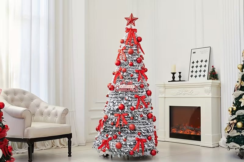 Foldable Flocked Christmas Tree