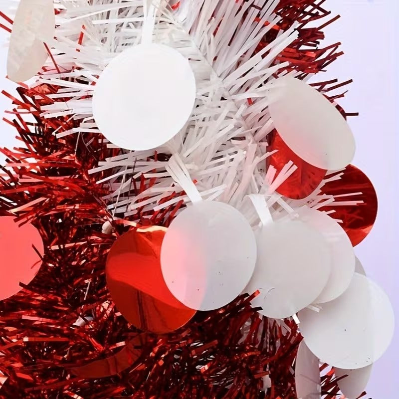 Red White Spiral Christmas Tree