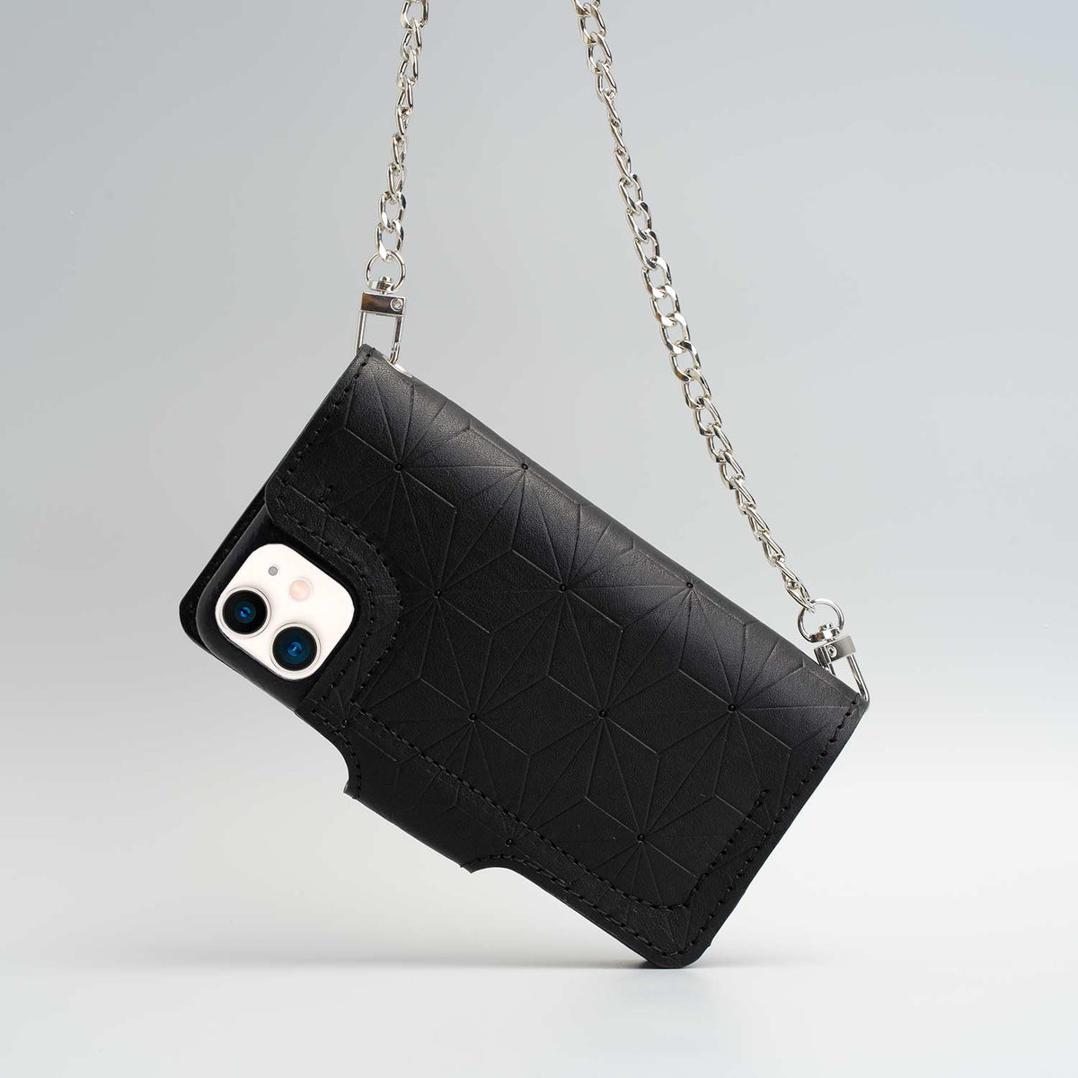 Leather Crossbody Case for iPhone 11 Pro Max - Geometric Flower