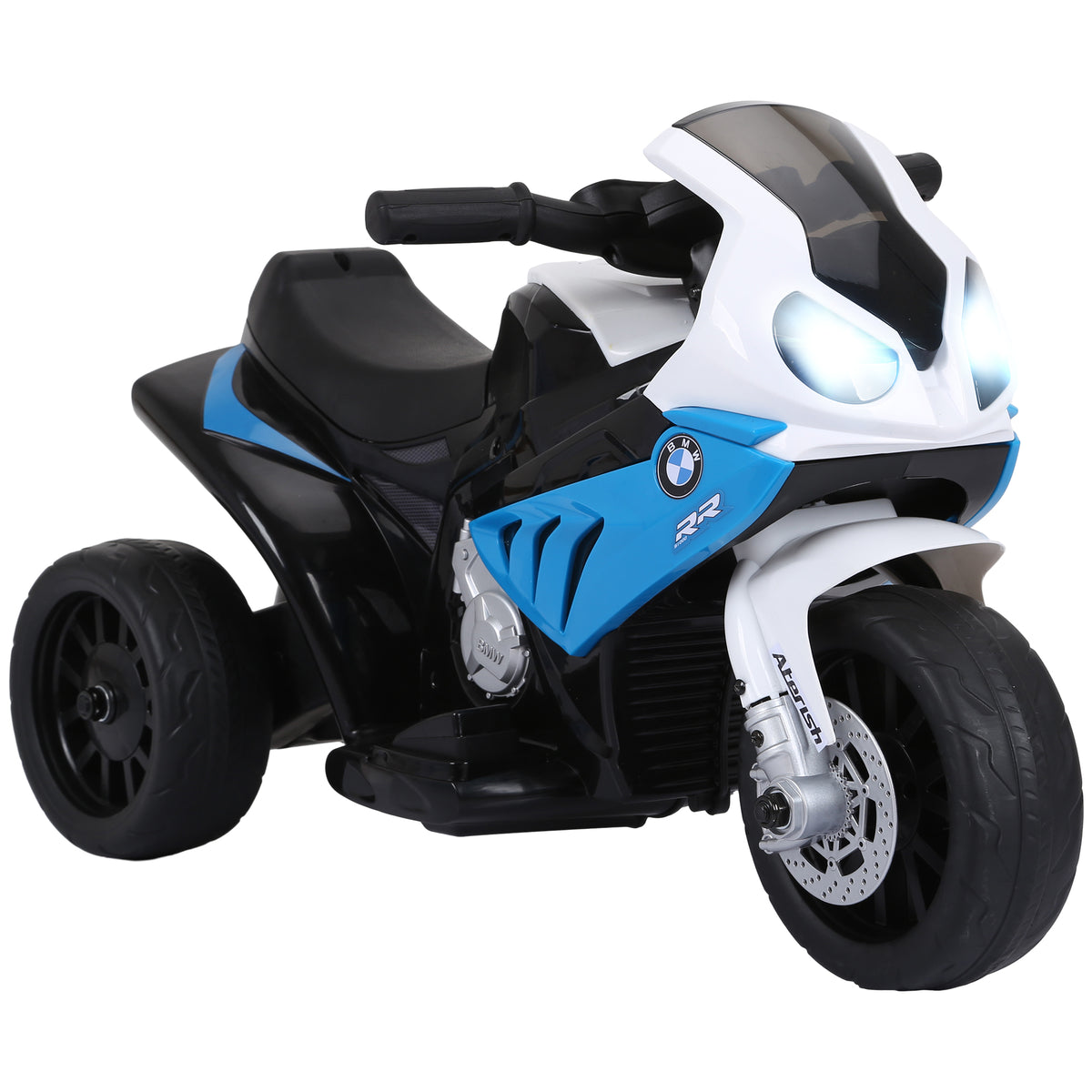 Moto électrique pour enfants 3 roues 6V 2,5 Km/h effets lumineux et sonores charge max. 20 kg BMW S1000 RR bleu