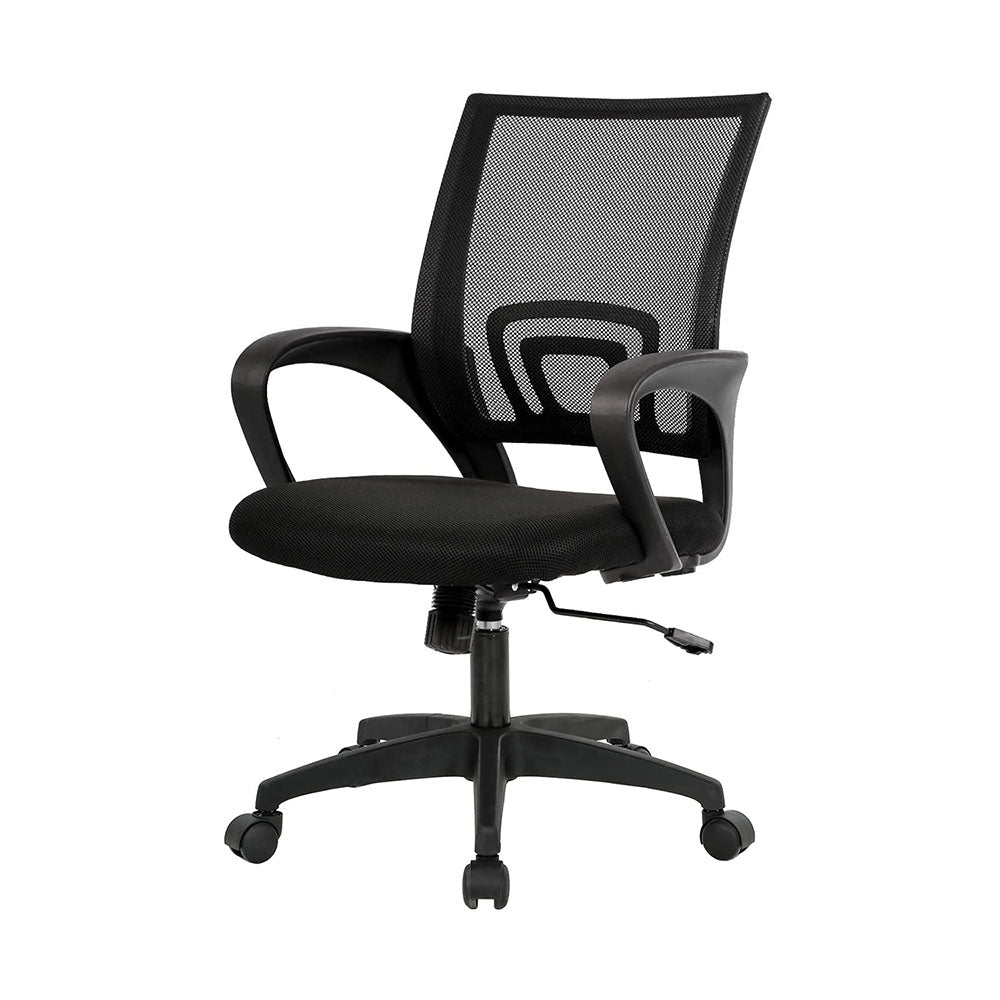 Office swivel chair with armrests in several colors - black