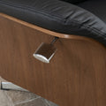 Fauteuil relax avec repose-pied, fauteuil de relaxation avec dossier inclinable, têtière réglable, 80x84x108cm, noir