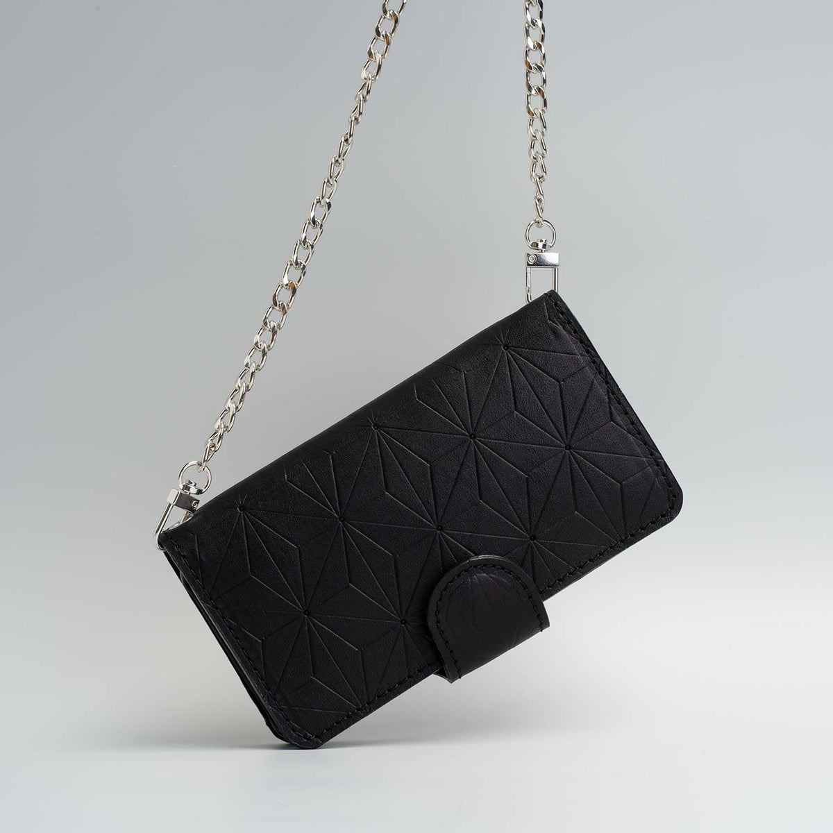 Leather Crossbody Case for iPhone 11 Pro Max - Geometric Flower