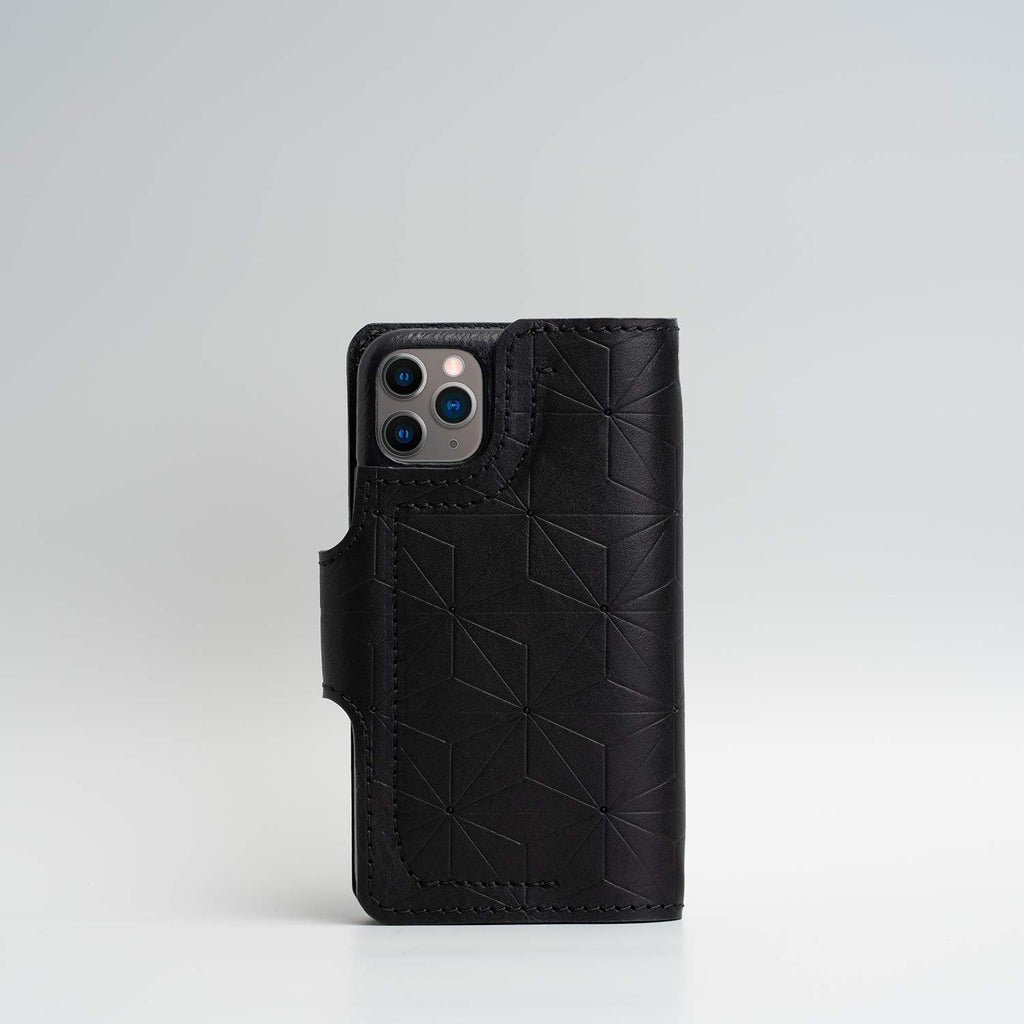 Leather Crossbody Case for iPhone 11 Pro Max - Geometric Flower